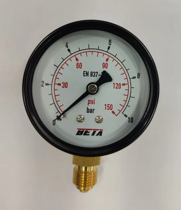 فشارسنج (مانومتر) استاندارد 10 بار صفحه 6 سانت مدل NTB-63L برند BETA